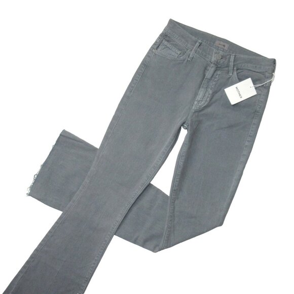 NWT Mother The Weekender in Lead Gray Chalk It Up Stretch Flare Jeans 25 - Picture 3 of 10